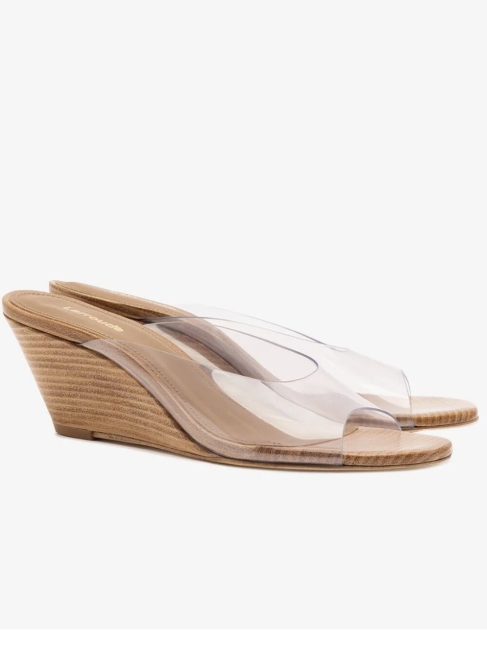 Larroude Vivi Wedge Mule in Clear Vinyl NIB - Picture 2 of 8